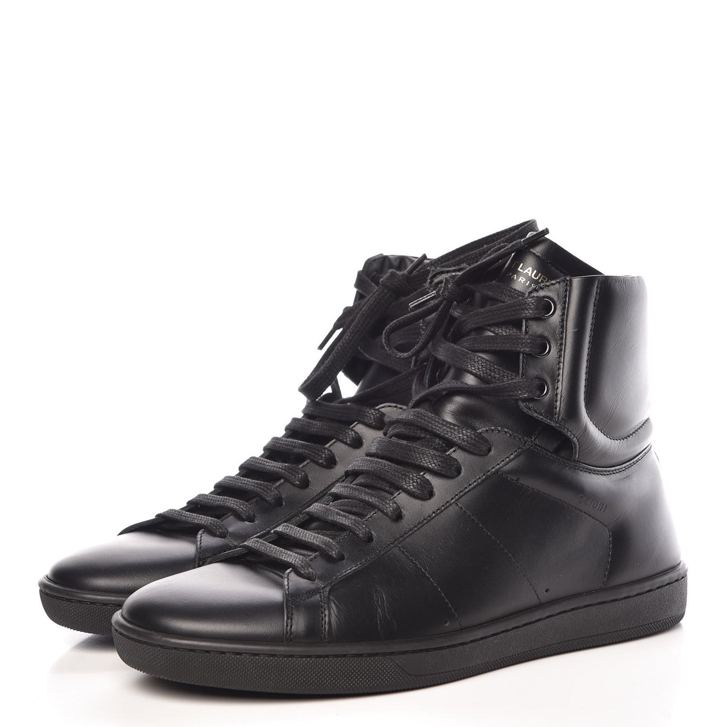 Calfskin Mens Court Classic SL/01H High Top Sneakers 39 Black
