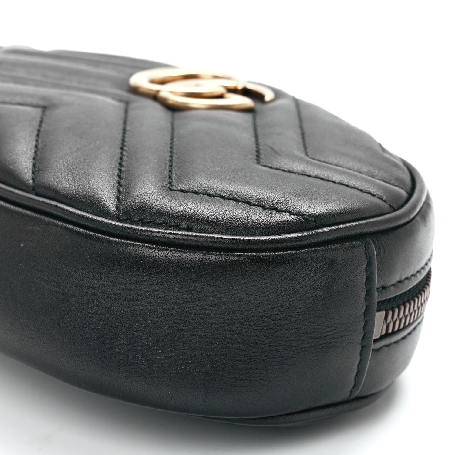 Gucci Calfskin Matelasse GG Marmont Belt Bag 75 30 Black 12 of 12