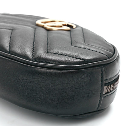 Gucci Calfskin Matelasse GG Marmont Belt Bag 75 30 Black 12 of 12