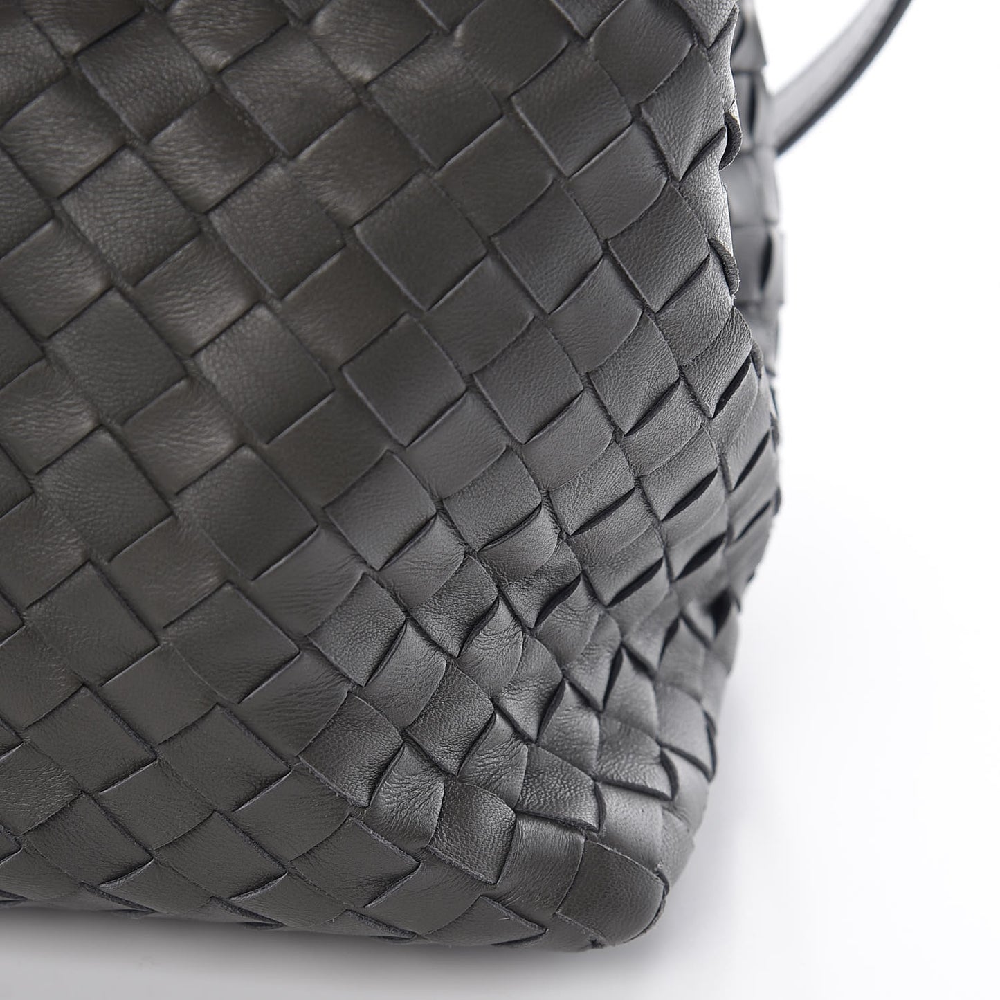 Nappa Intrecciato Medium Top Handle Tote Grey