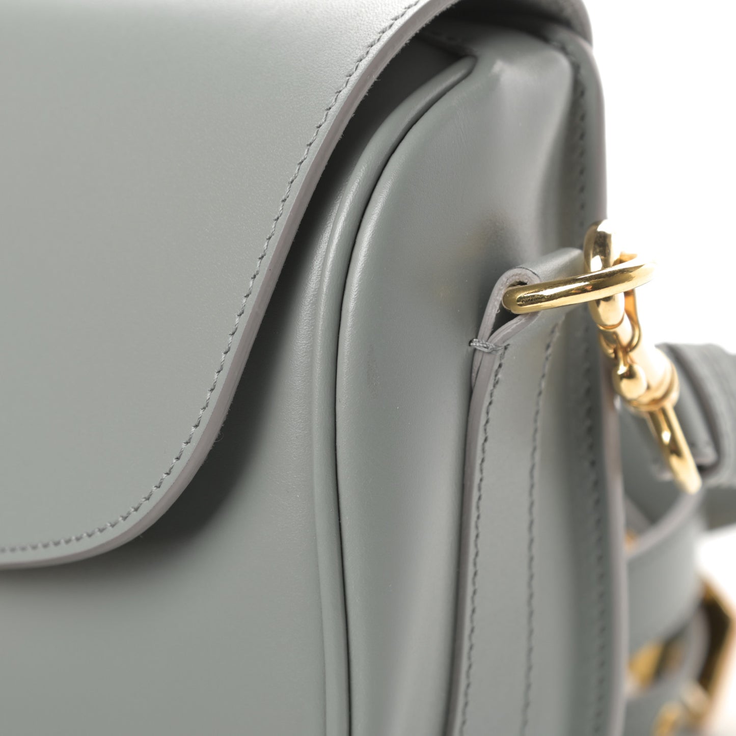Box Calfskin Medium Bobby Flap Gray