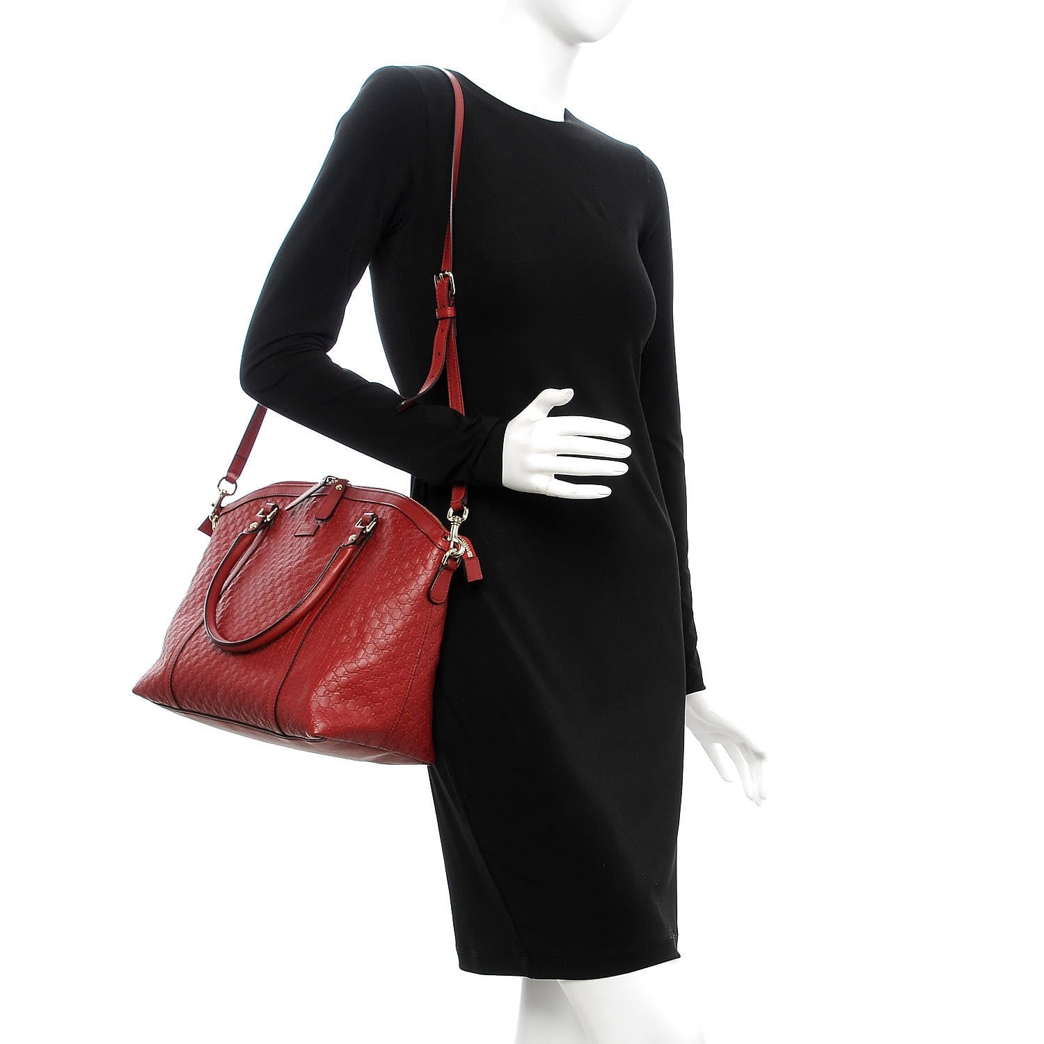 Gucci Soft Microguccissima Dome Satchel Red 2 of 8