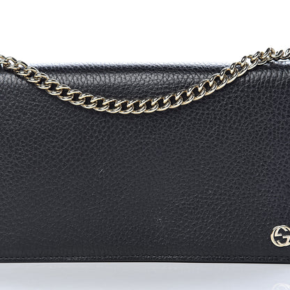 Gucci Dollar Calfskin Medium Betty Chain Wallet Black 11 of 12