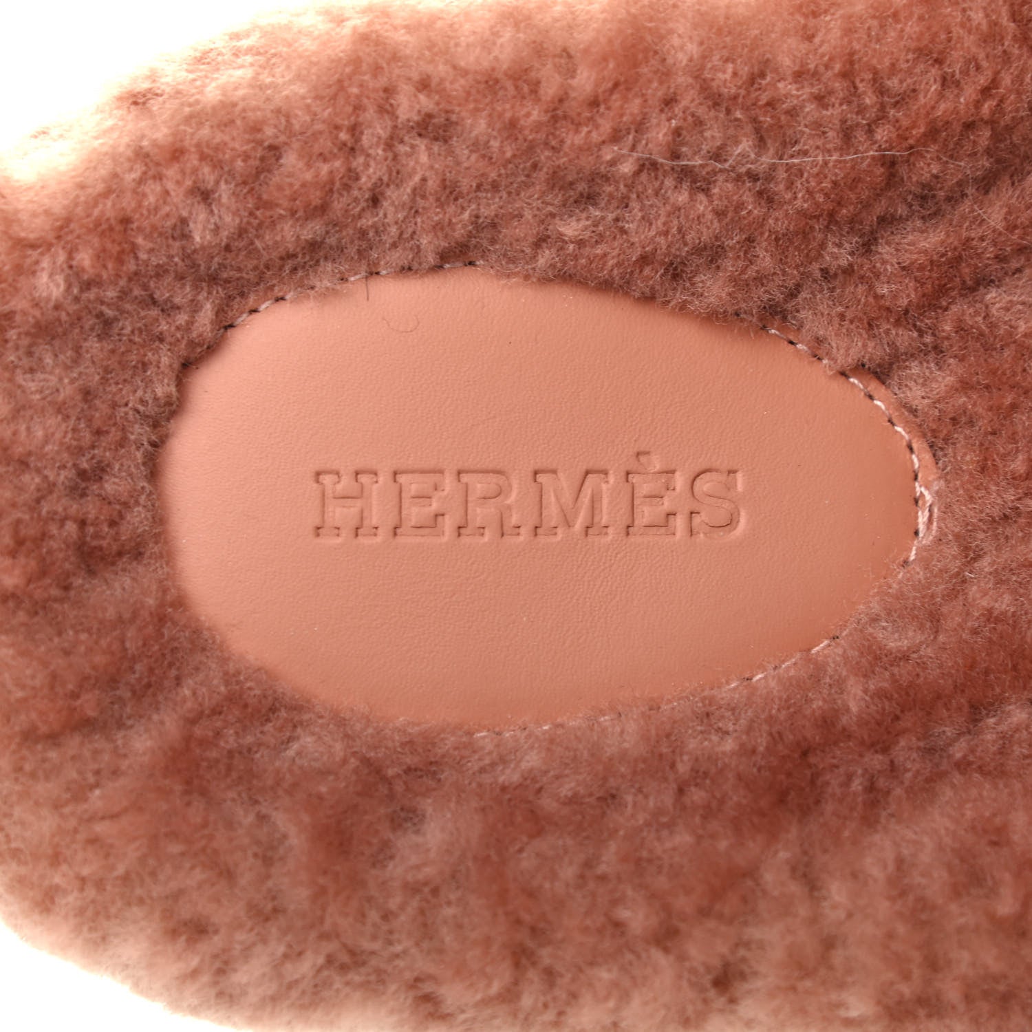 Hermes Suede Goatskin Woolskin Womens Chypre Sandals 36.5 Rose Aube 7 of 8