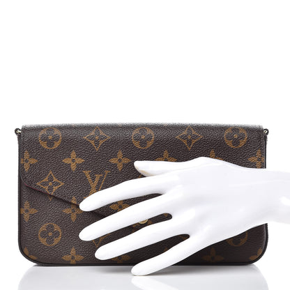 Louis Vuitton Monogram Pochette Felicie Chain Wallet Fuchsia 2 of 7
