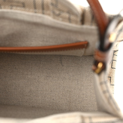 Celine Canvas Calfskin All Over Print Small Cabas Thais Natural Tan 10 of 10