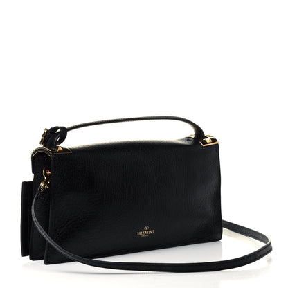 Valentino Garavani Calfskin Elephant Embossed My Rockstud Clutch Black 2 of 4