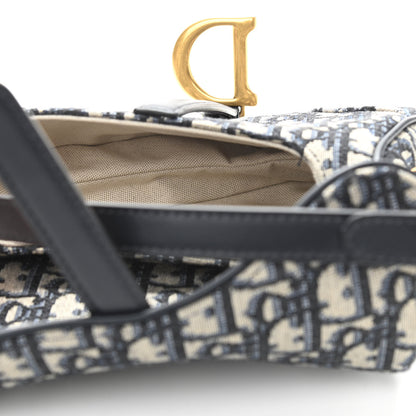 Christian Dior Oblique Mini Saddle Bag Blue 5 of 10