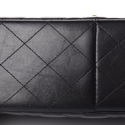 Chanel Lambskin Quilted Jumbo Double Flap Black 10 of 16