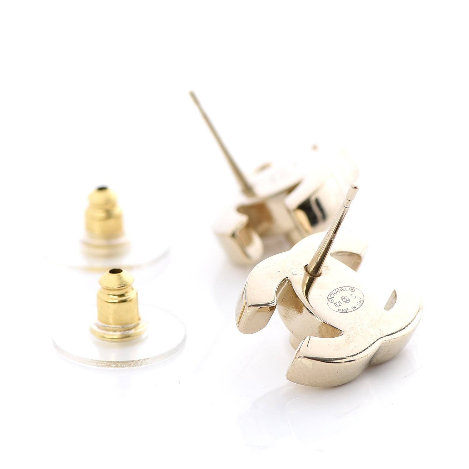Chanel Metal CC Turnlock Earrings Gold 3 of 5