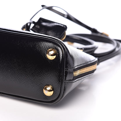Prada Saffiano Vernice Mini Promenade Tote Black 9 of 9