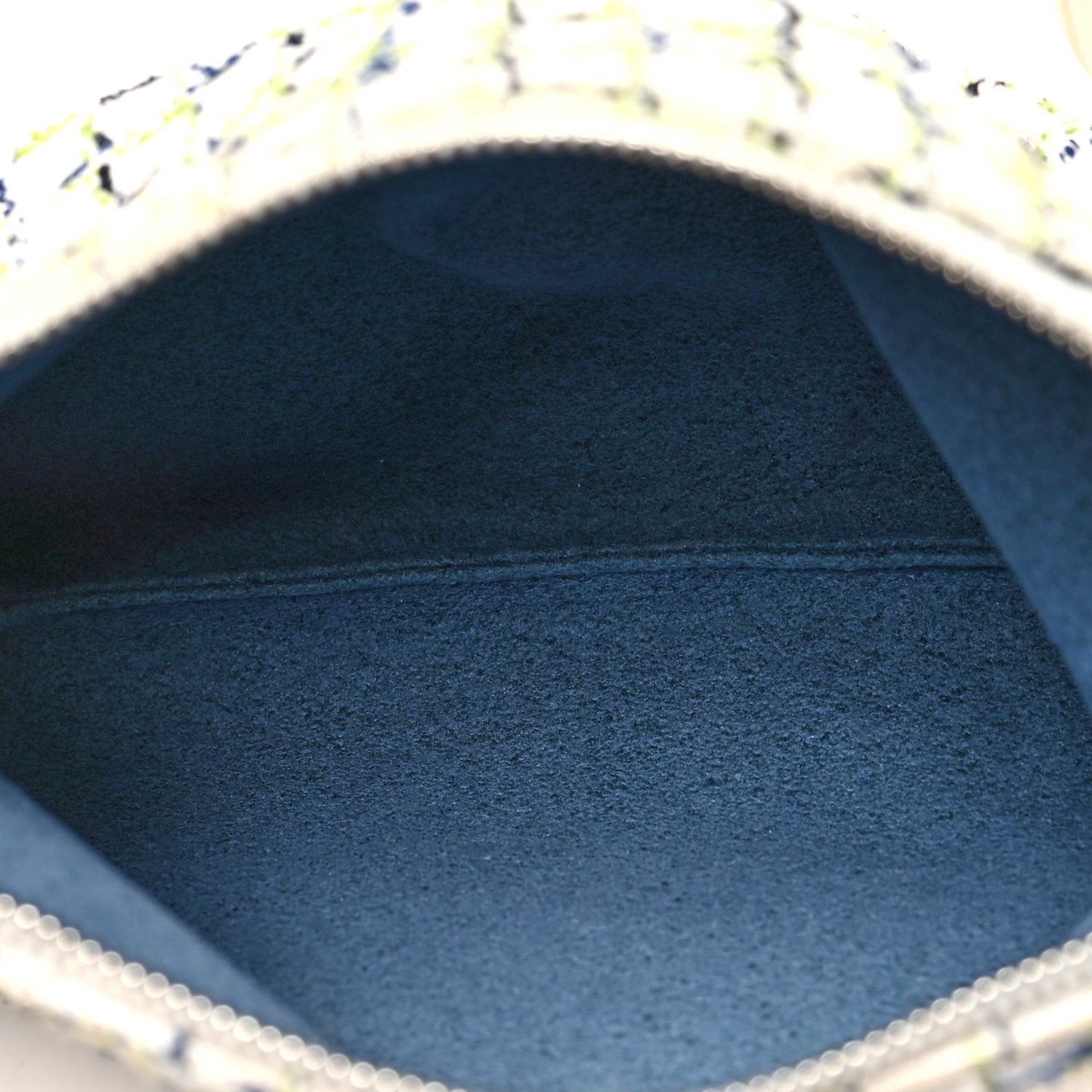 Calfskin Tweed Small Logo Eyelets Shopping Tote Beige
