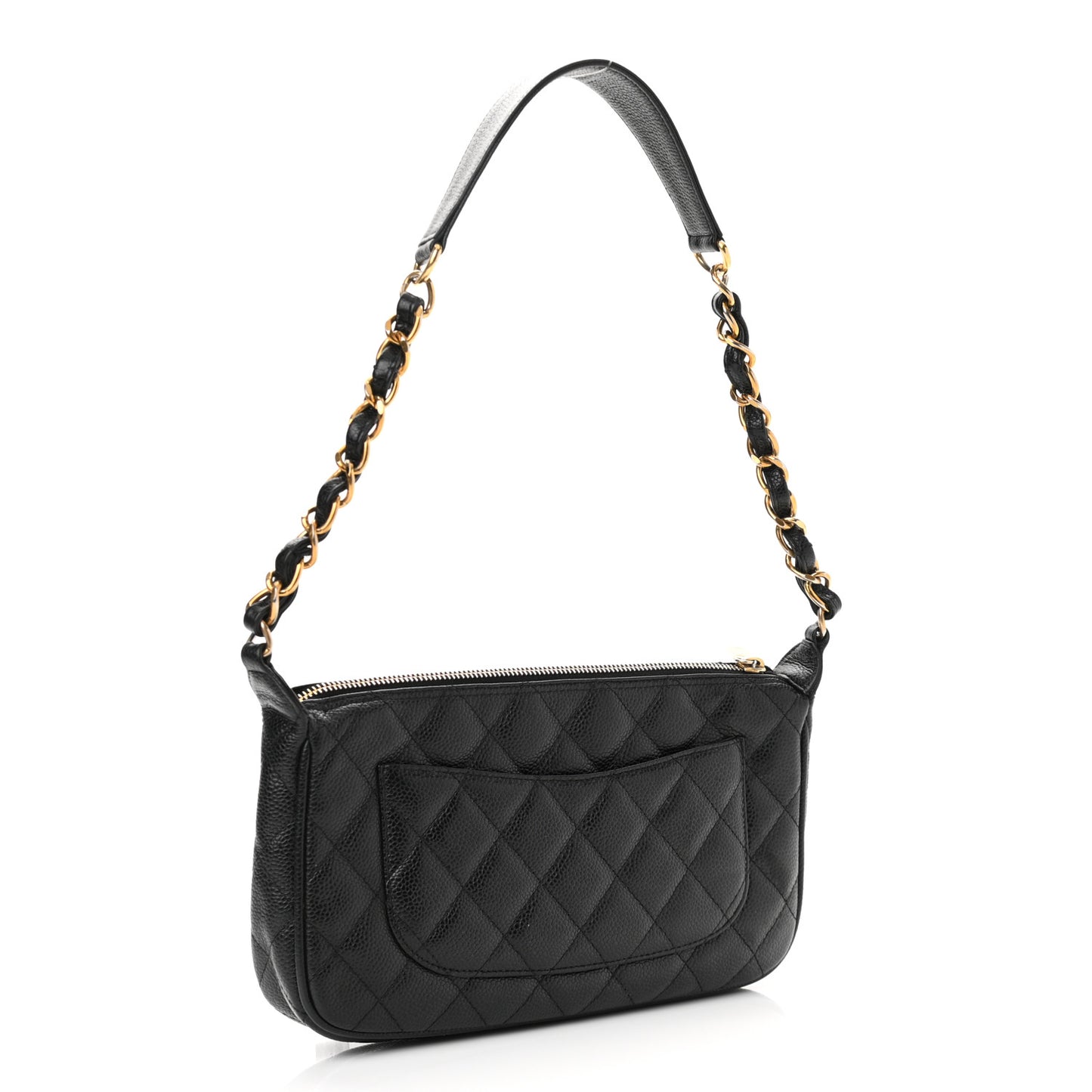 Caviar Quilted Timeless CC Shoulder Bag Black
