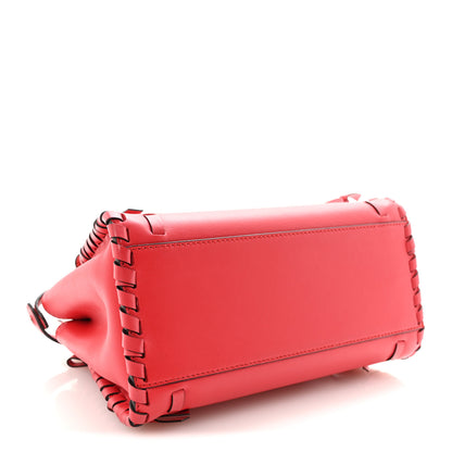 Fendi Vitello Seta Century Nappa Whipstitch Mini Peekaboo Iconic Satchel Fiamma 4 of 10