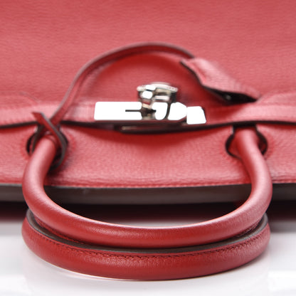 Hermes Taurillon Clemence Birkin 30 Rouge Casaque 10 of 31