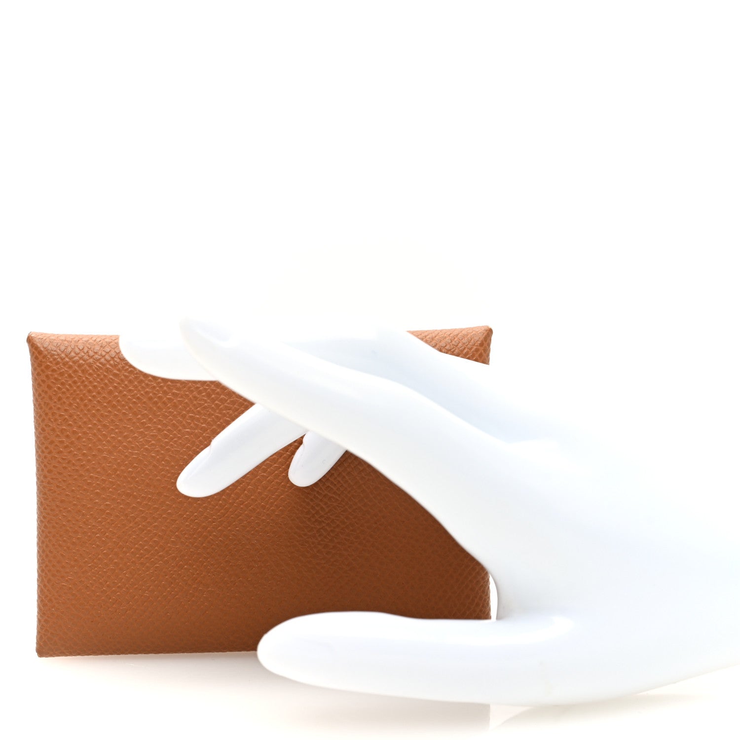 Hermes Epsom Calvi Duo Card Case Gold 2 of 8