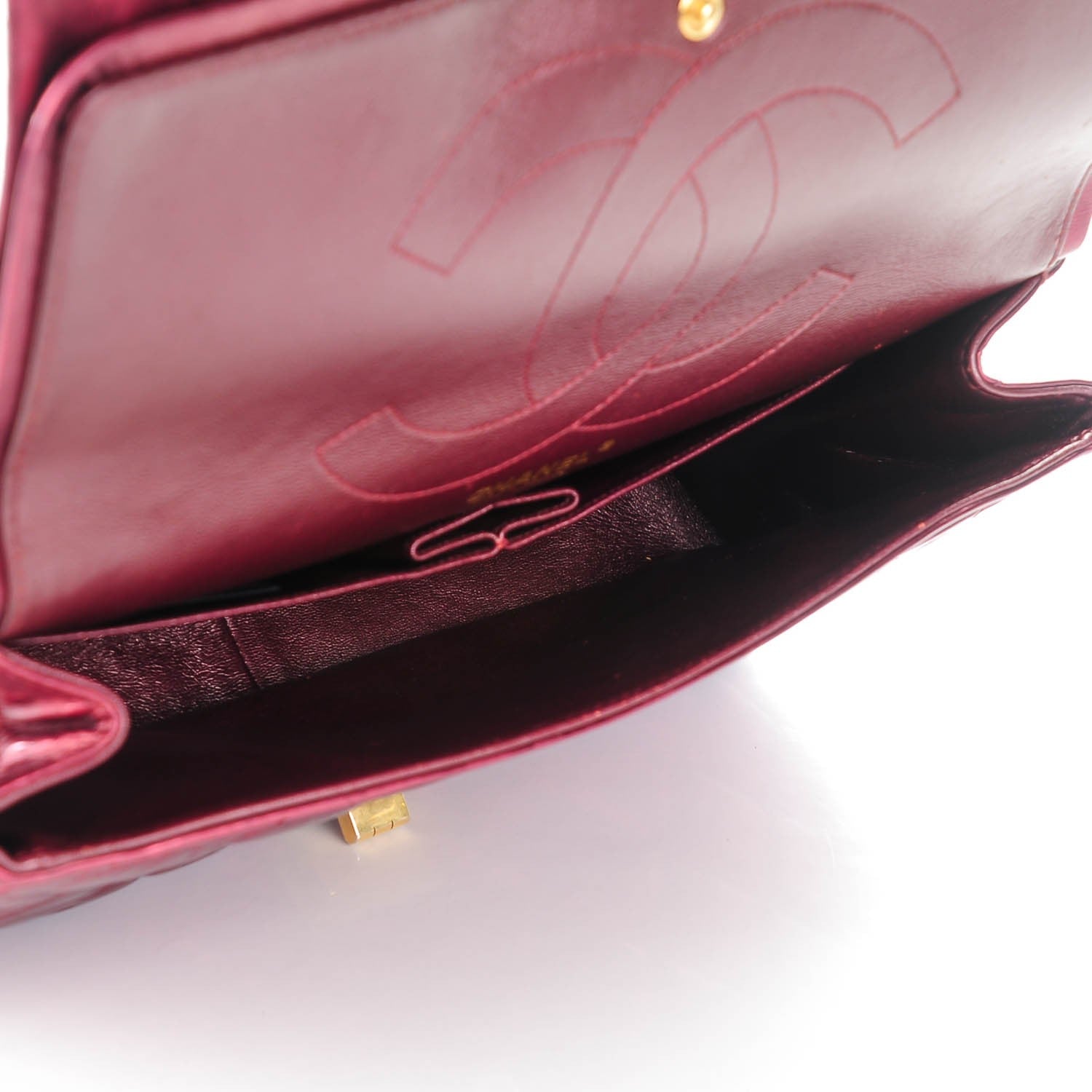 Chanel Metallic Calfskin Quilted 2.55 Reissue Flap 227 Red 6 of 12