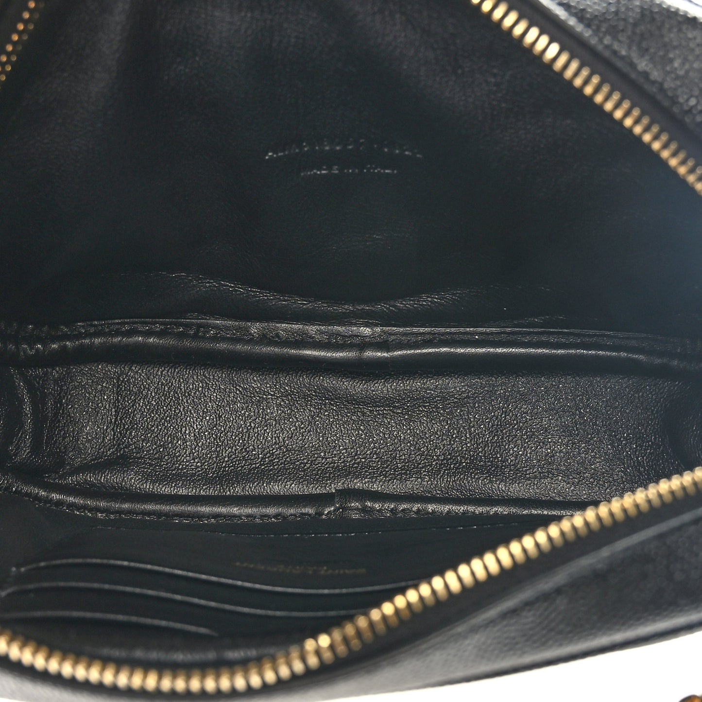 Grain De Poudre Matelasse Monogram Mini Lou Camera Bag Black