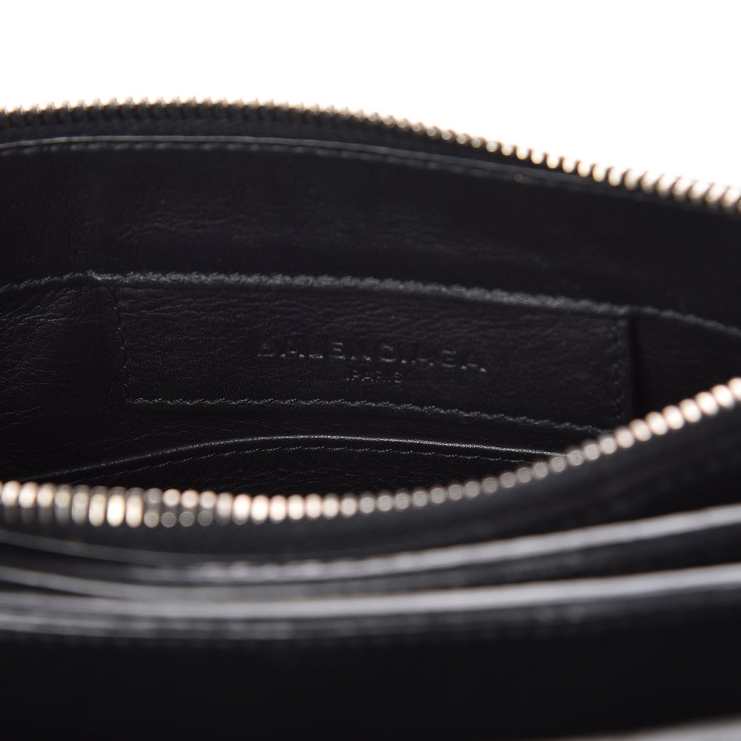 Veau Papier Triple XS Zip Around Crossbody Black