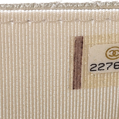 Chanel Pearly Caviar Quilted Wallet On Chain WOC Light Gold 8 of 11