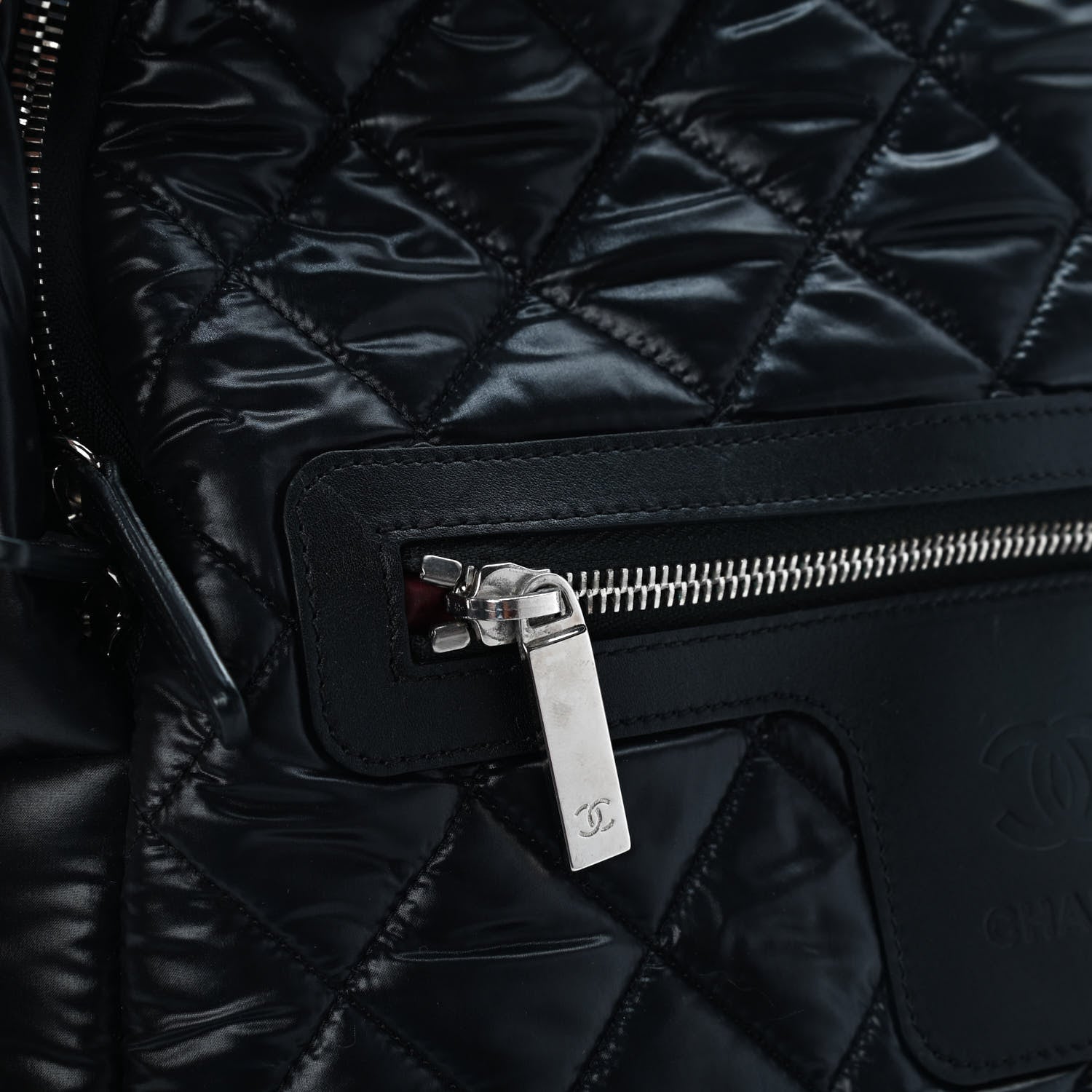 Chanel Nylon Quilted Coco Cocoon Backpack Black 9 of 9
