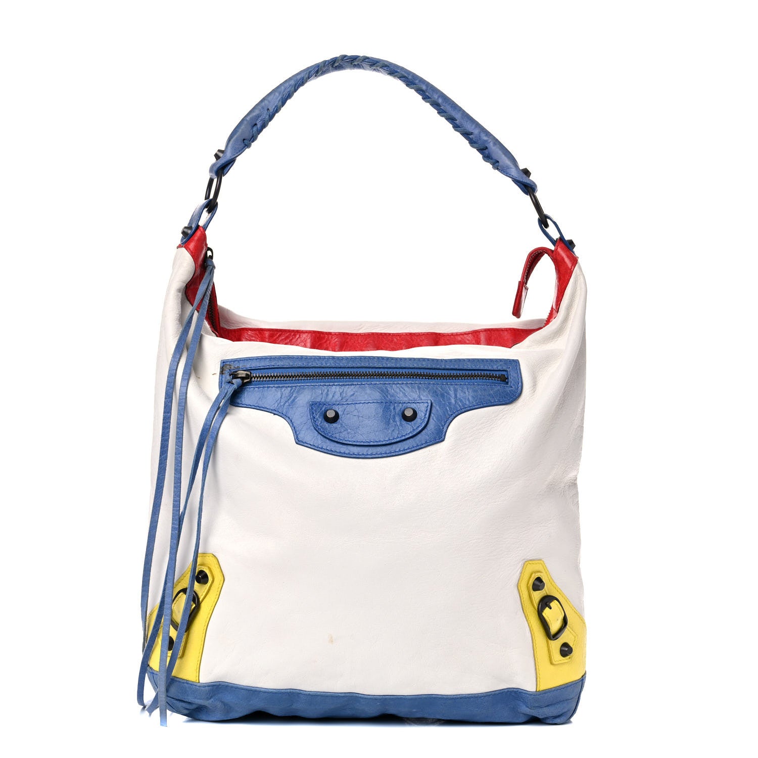 Balenciaga Agneau Classic Hardware Day Hobo White Multicolor 1 of 20