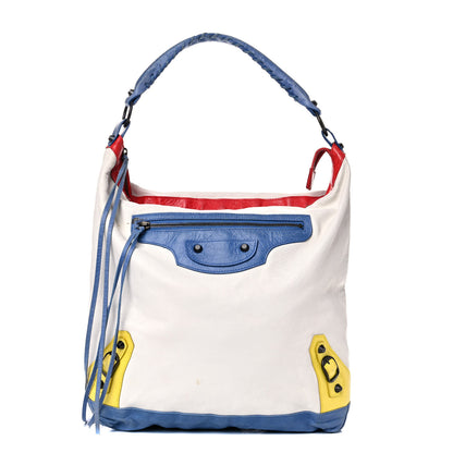 Balenciaga Agneau Classic Hardware Day Hobo White Multicolor 1 of 20