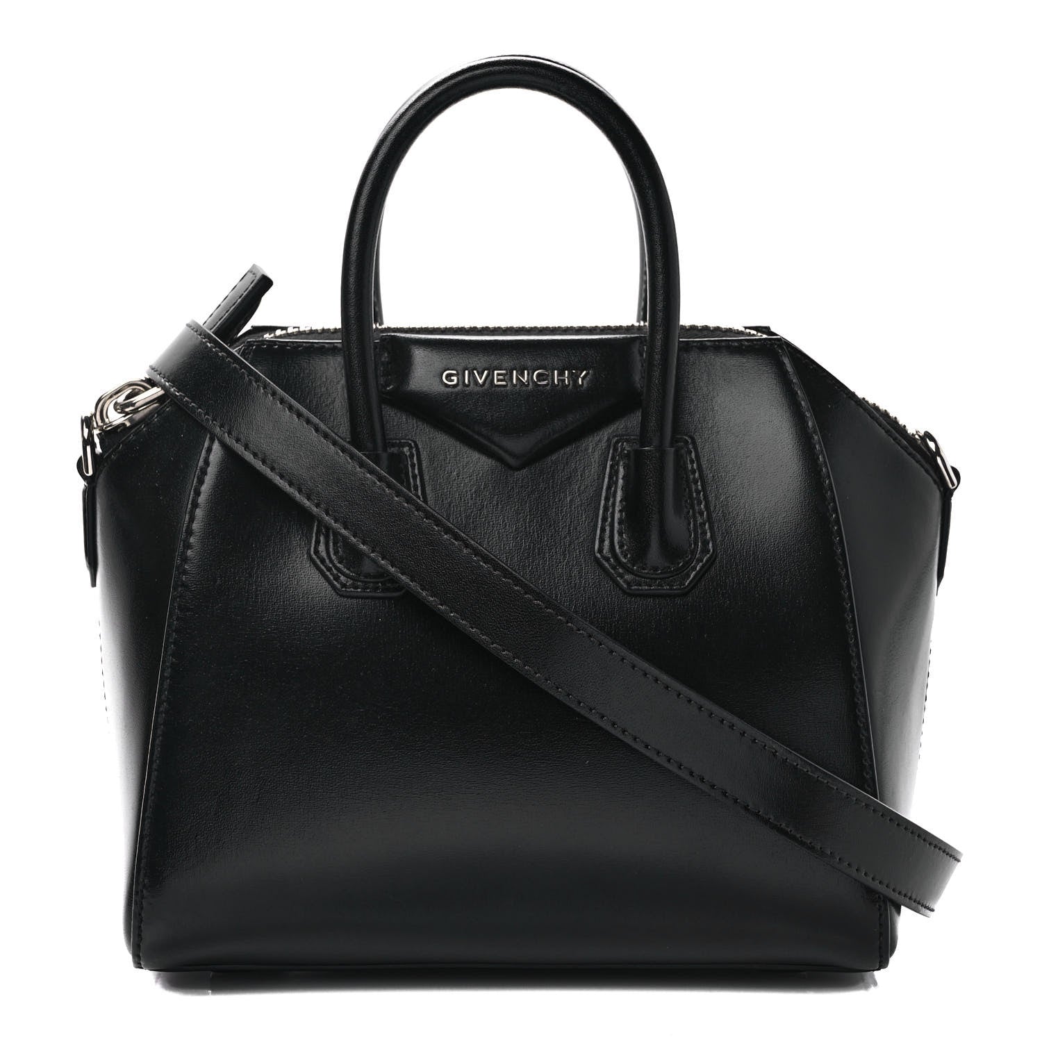 Givenchy Shiny Lord Calfskin Mini Antigona Black 1 of 9