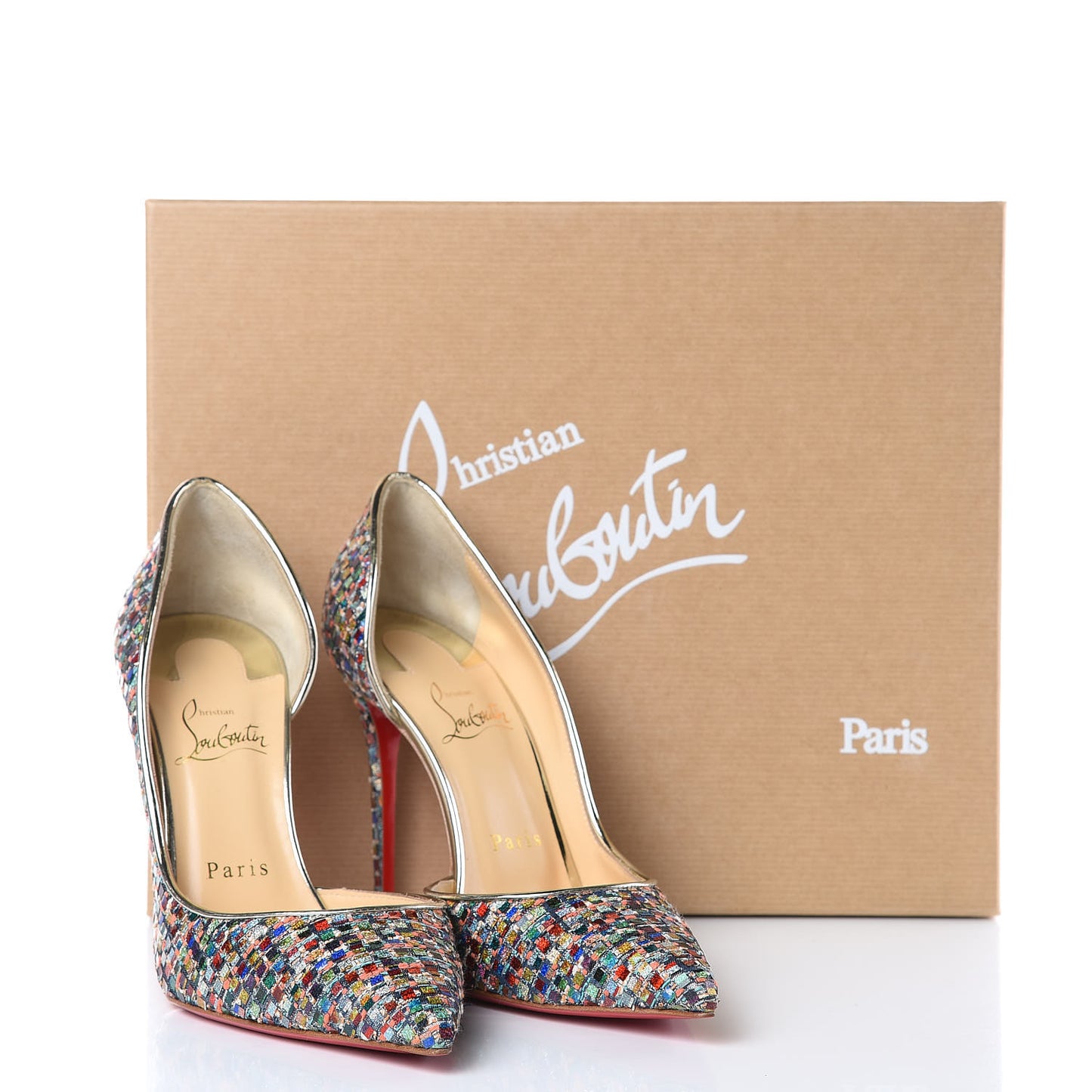 Tresse Vitraux Specchio Iriza 100 Pumps 37.5 Multicolor Silver