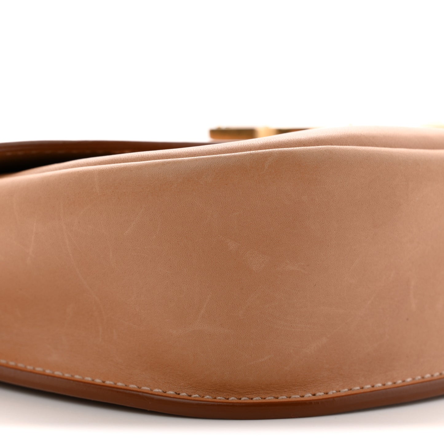 Smooth Vintage Calfskin Monogram Medium Kaia Satchel Gold
