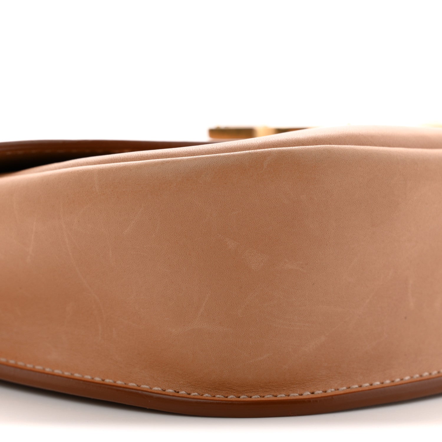 Saint Laurent Smooth Vintage Calfskin Monogram Medium Kaia Satchel Gold 9 of 15