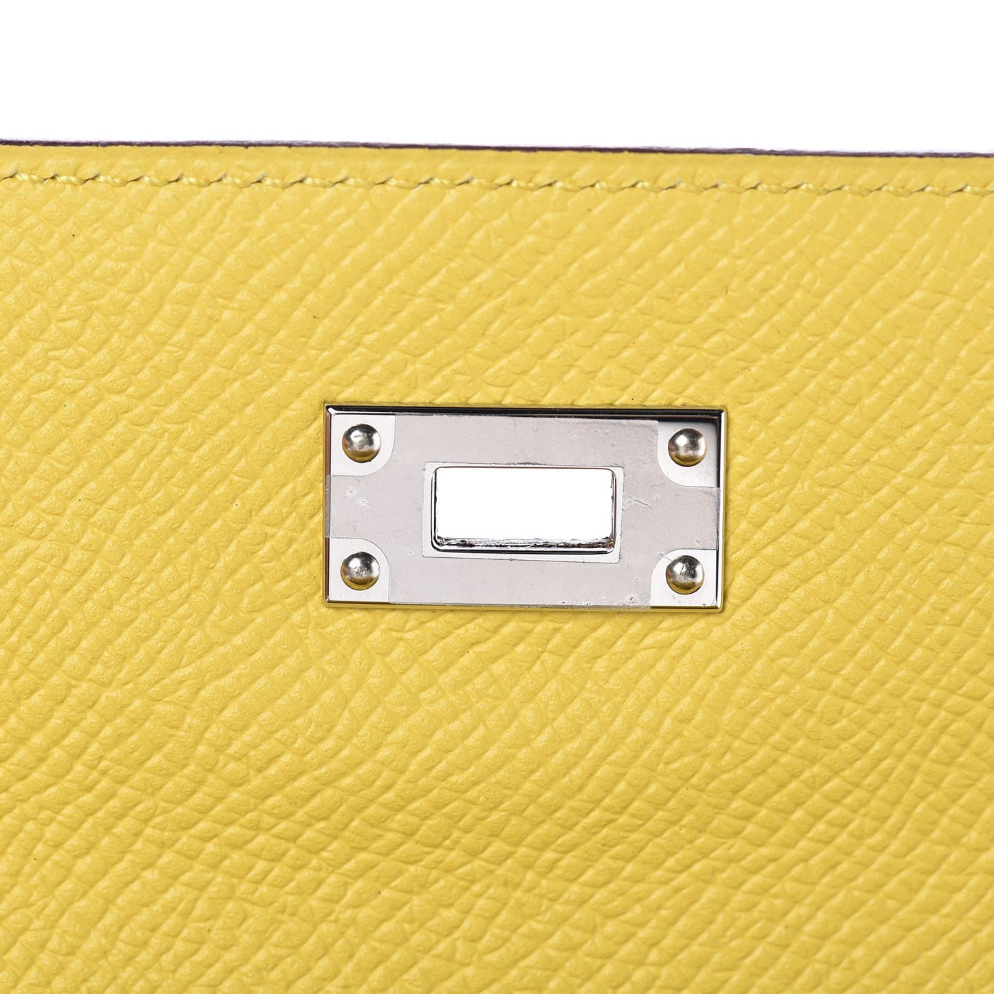 Epsom Verso Kelly Longue Wallet Mauve Sylvestre Jaune de Naples