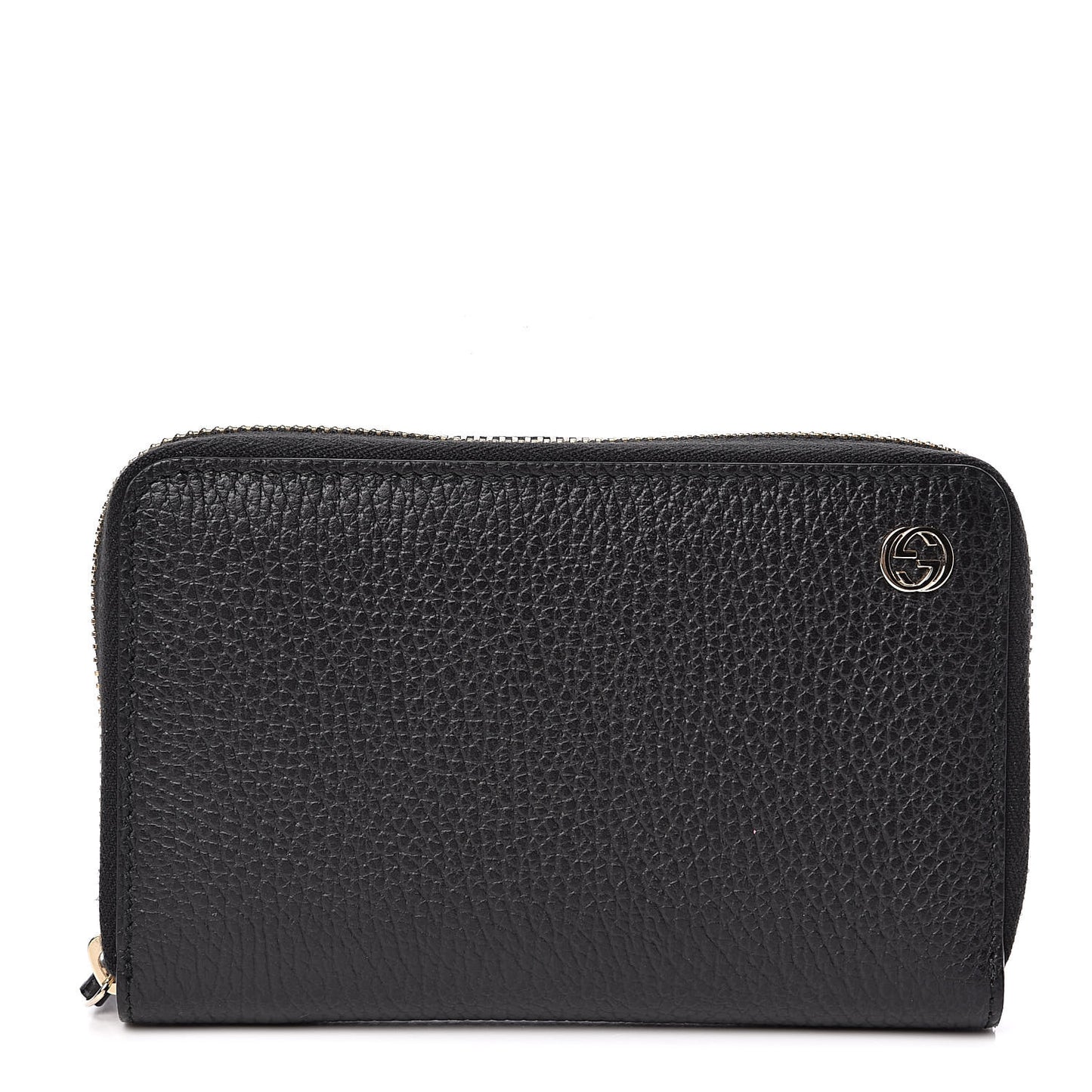 Dollar Calfskin Medium GG Zip Around Wallet Black