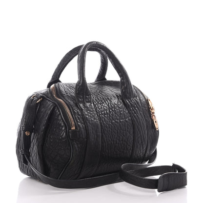 Alexander Wang Pebbled Lambskin Rockie Black Rose Gold Hardware 2 of 10