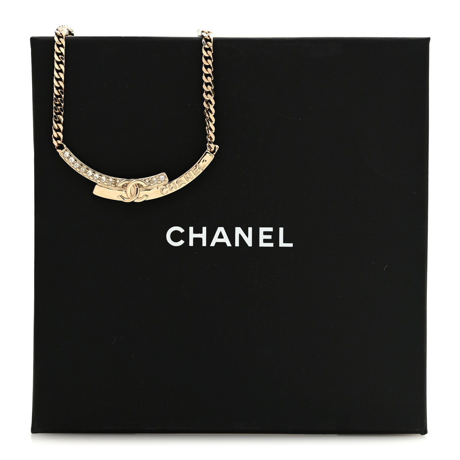 Chanel Crystal CC Choker Necklace Gold 6 of 6