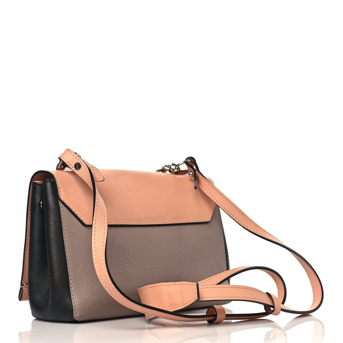 Calfskin Lockme II Chain Bag BB Venus Pink Black Magnolia