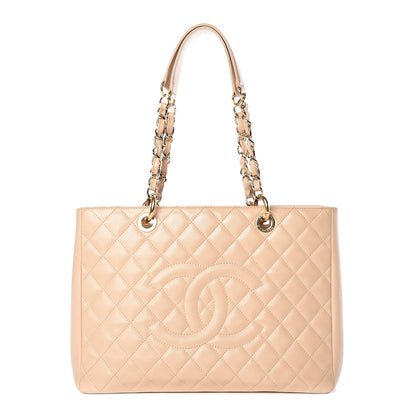 Chanel Caviar Quilted Grand Shopping Tote GST Beige Clair 1 of 12