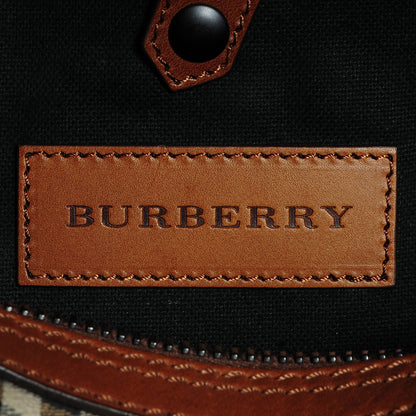 Burberry Haymarket Check Leighton Business Bag Dark Ochre 7 of 9