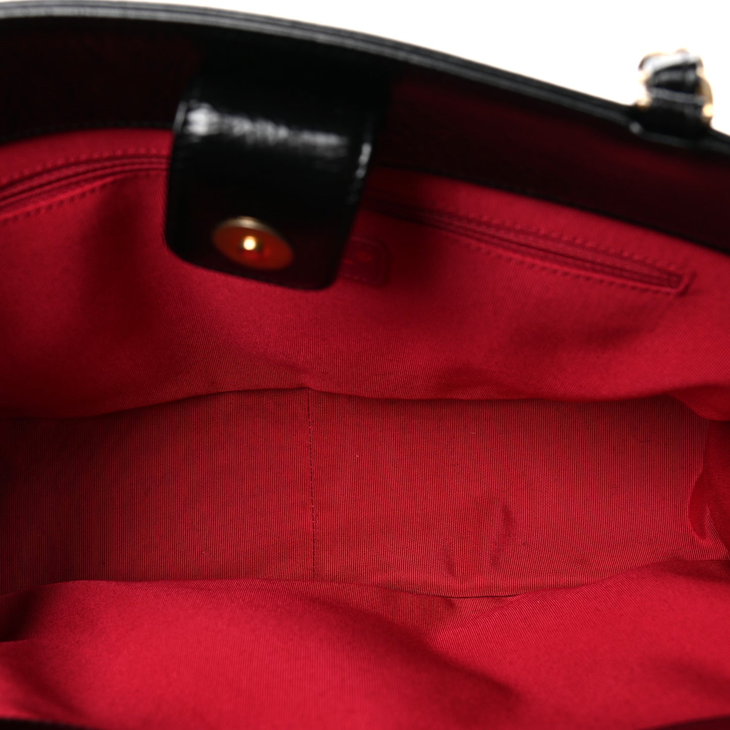 Shiny Aged Calfskin Shopping Bag Black