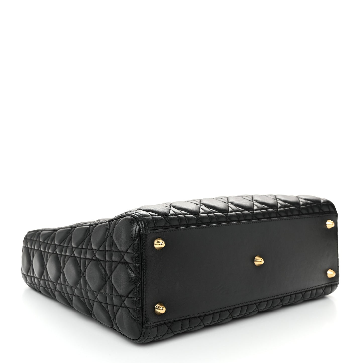 Lambskin Cannage Large Lady Dior Black