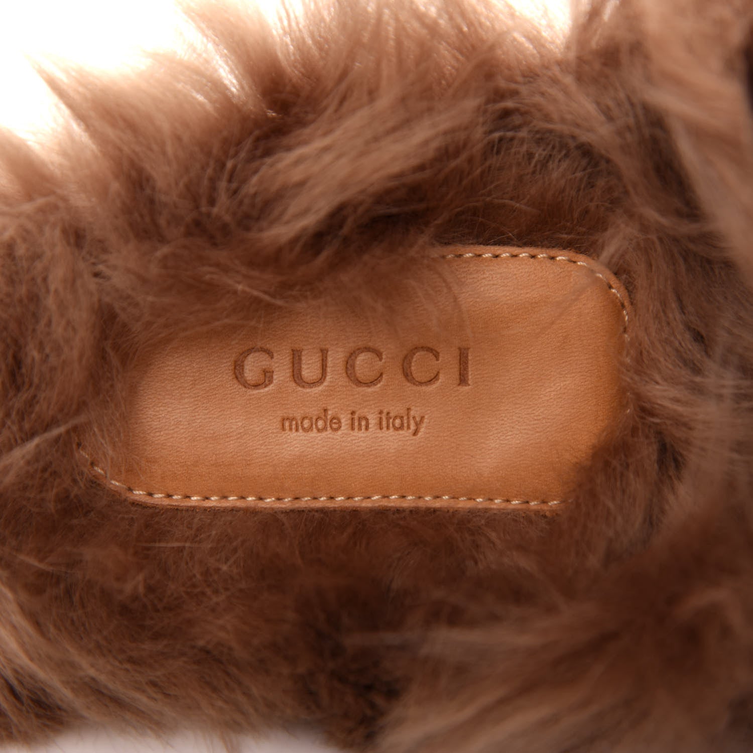 Gucci Velvet GG Monogram Fur Womens Princetown Slippers 37.5 Brown Black Natural 8 of 10