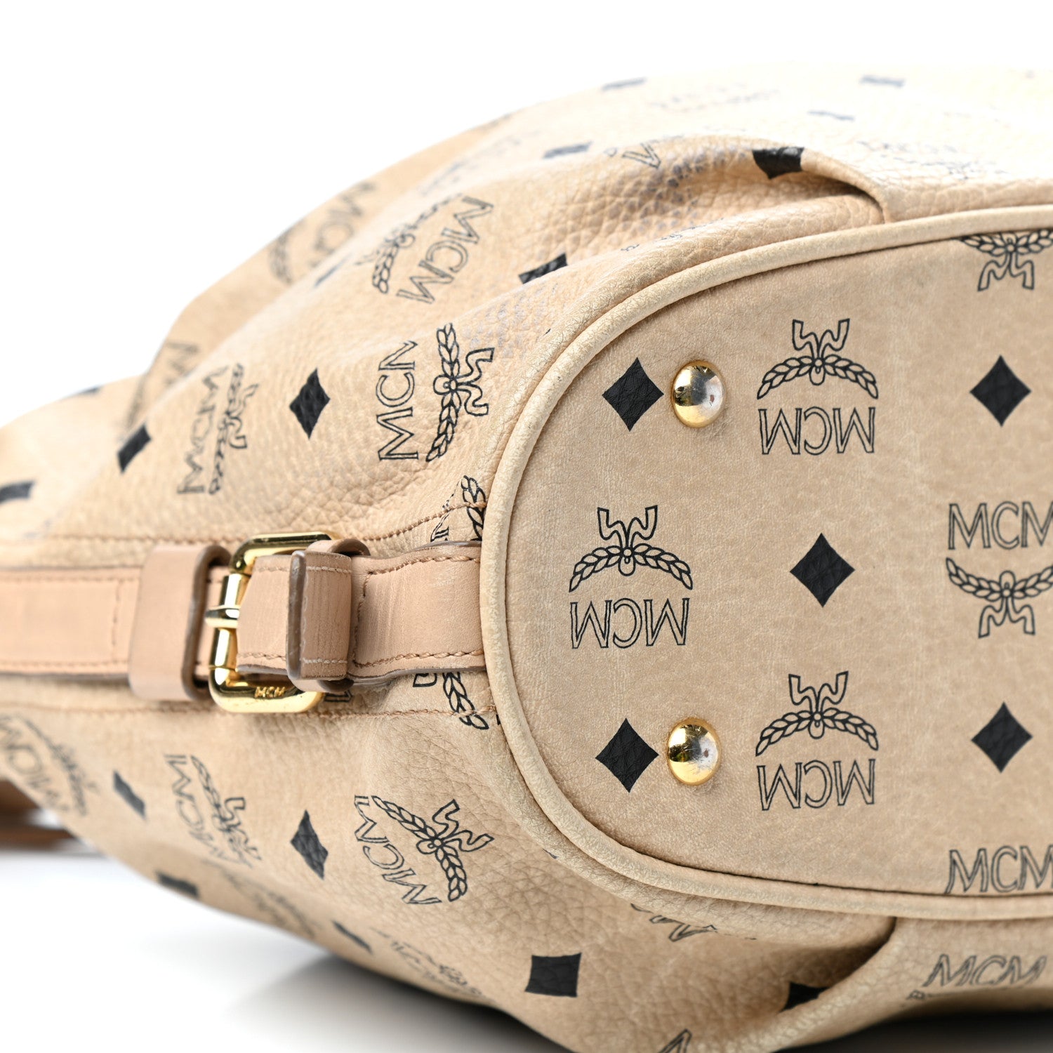 MCM Visetos Hobo Beige 7 of 9