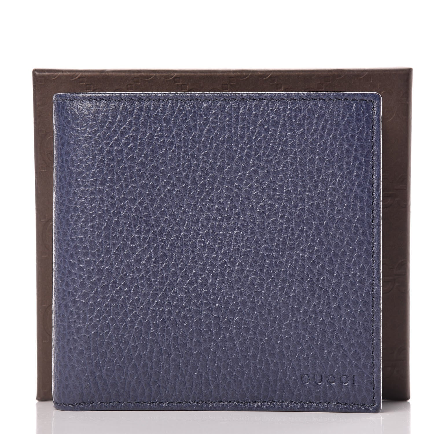 Gucci Calfskin Bi-Fold Wallet Navy 10 of 10