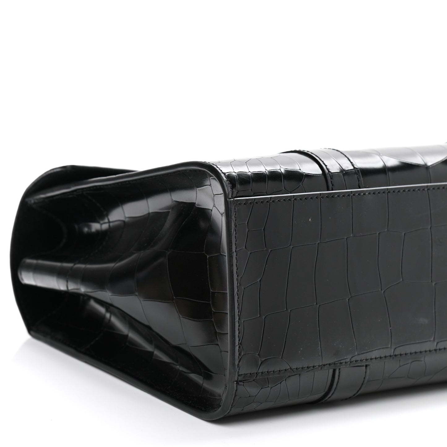 Crocodile Embossed Calfskin Bayswater Black