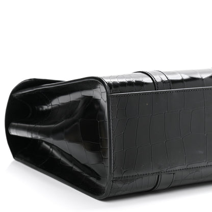 Mulberry Crocodile Embossed Calfskin Bayswater Black 9 of 11