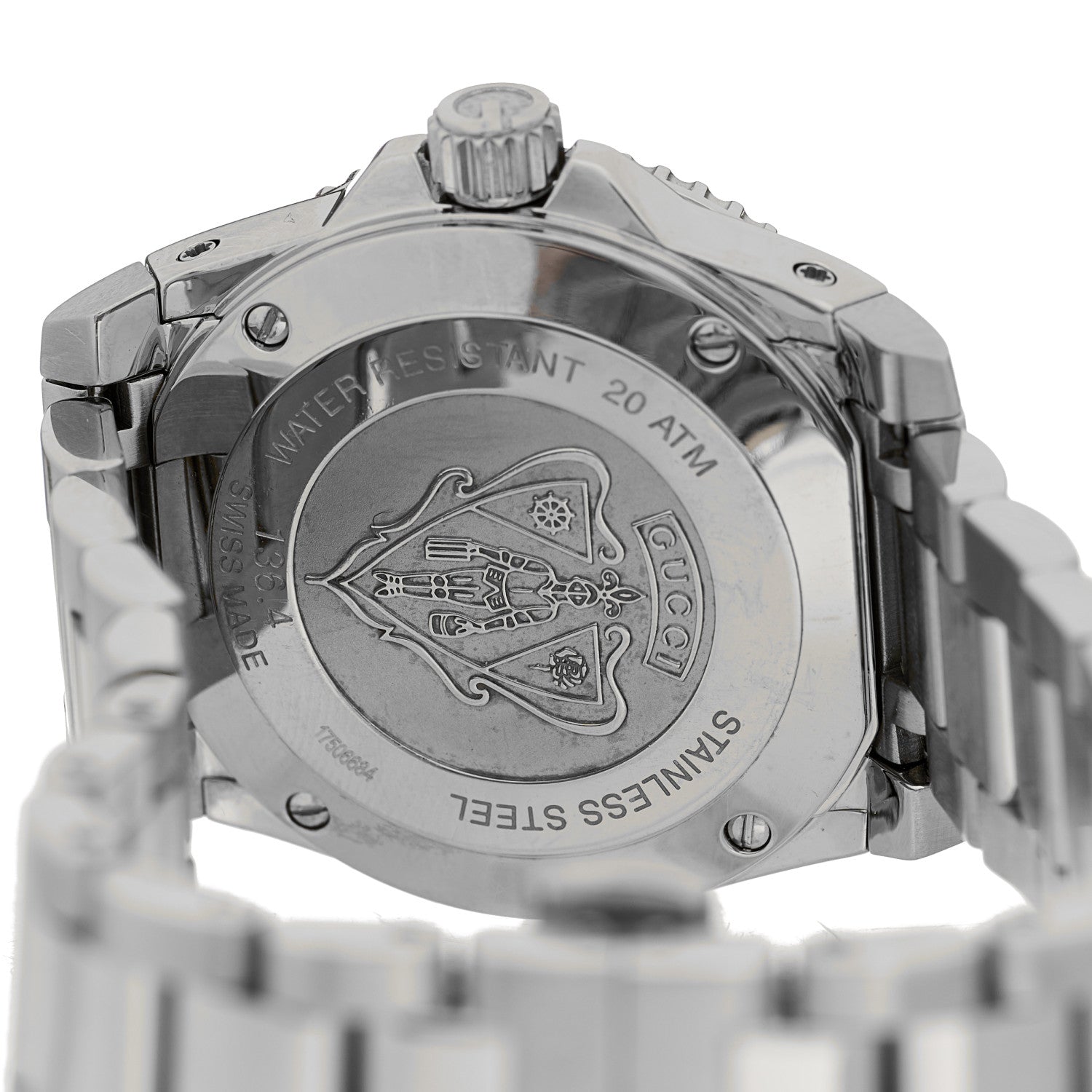 Gucci Stainless Steel 32mm Dive Quartz Watch White 4 of 5