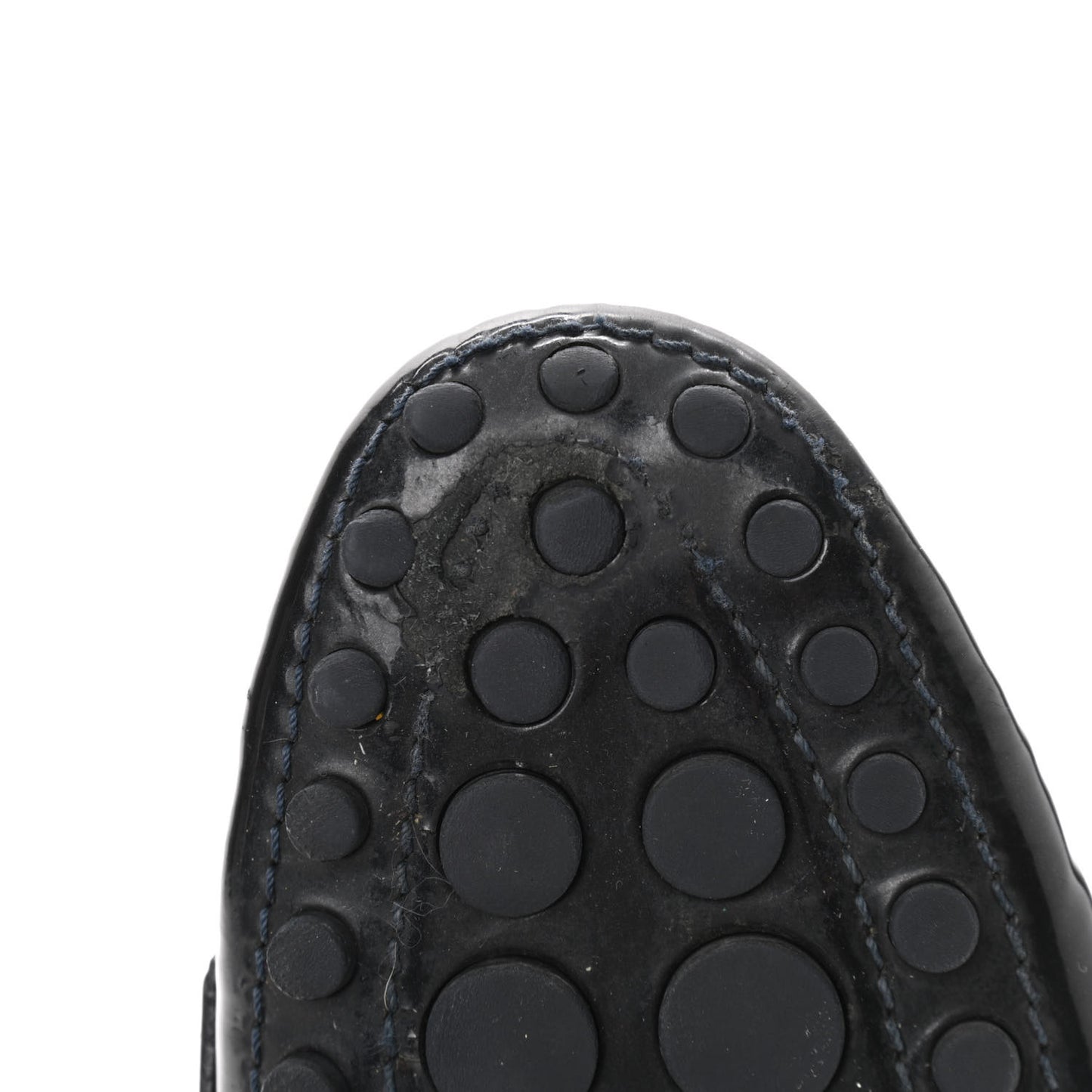 Patent Calfskin Oxford Loafers 37.5 Black