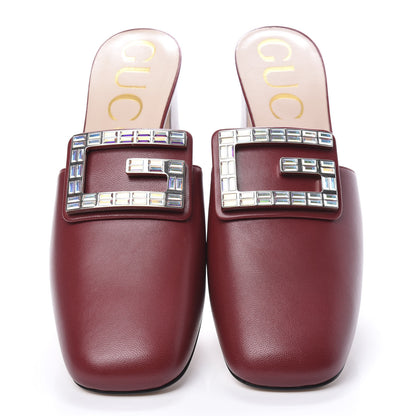 Gucci Malaga Kid Crystal Square G Madelyn Mules 39 Romantic Cerise 5 of 10