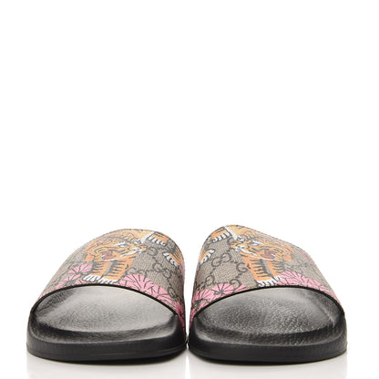 Gucci GG Supreme Monogram Bengal Slide Sandals 39 Beige Pink 3 of 9