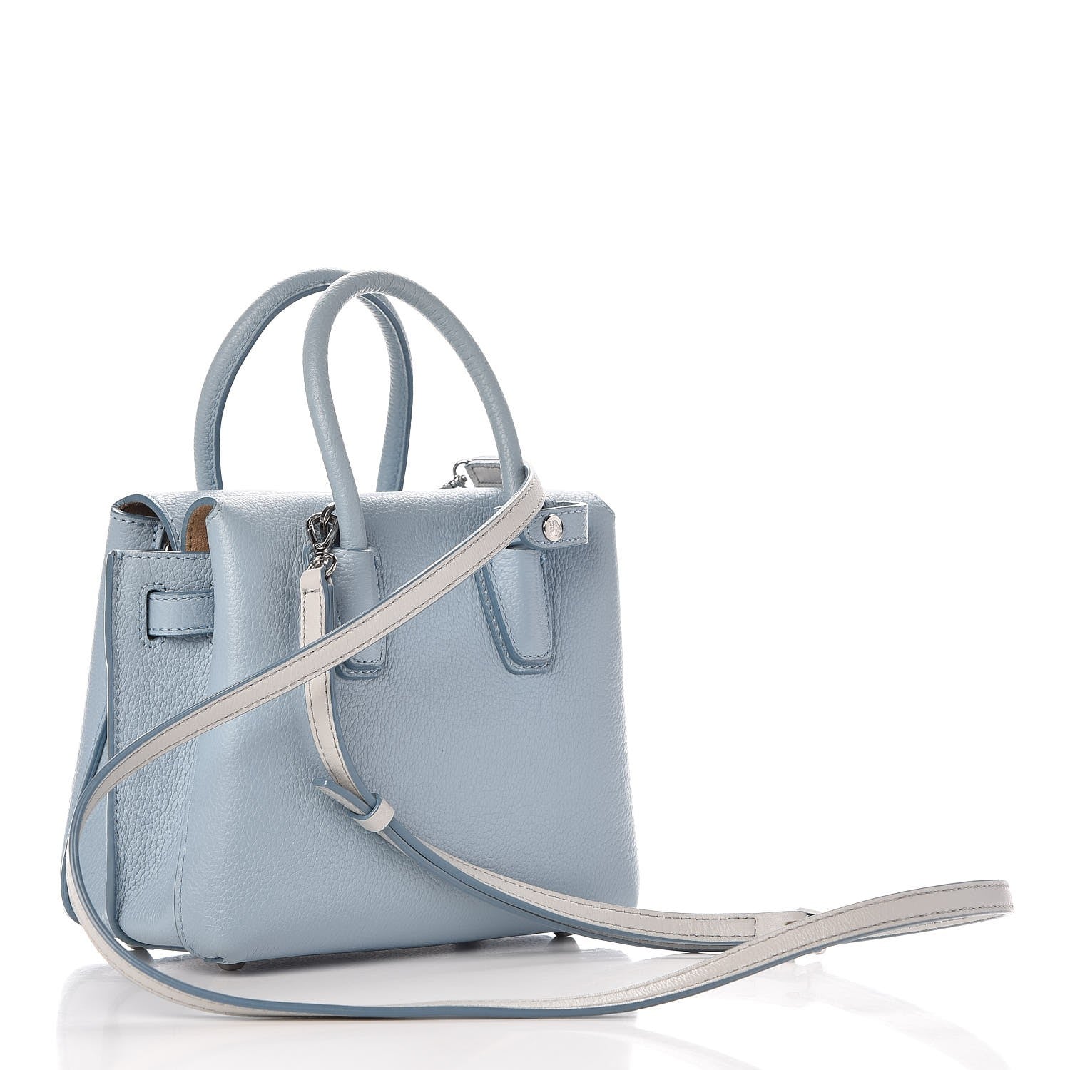 MCM Grained Calfskin Mini Milla Tote Sky Blue 4 of 8
